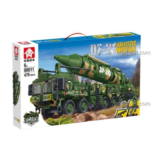 Hộp bộ đồ chơi xe tải tên lửa DF-21D 乐毅积木 88011
