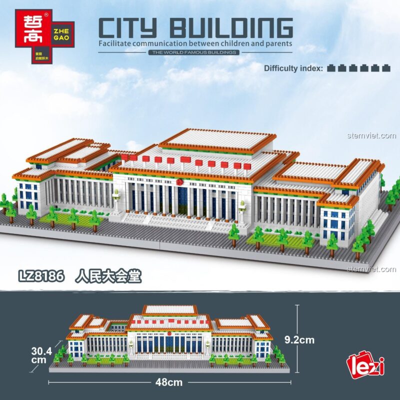 Mô hình Lắp Ráp Kiến Trúc Trung Quốc - Đại Sảnh Đường Nhân Dân (LZ8186) - 乐子创想