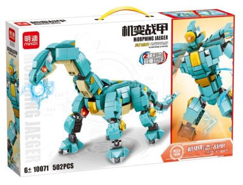 Bộ lắp ghép Robot Biến Hình LEIBA 10071 hộp sản phẩm, mô hình khủng long và robot, 502 mảnh ghép, phù hợp bé trai 6 tuổi, giá tốt.