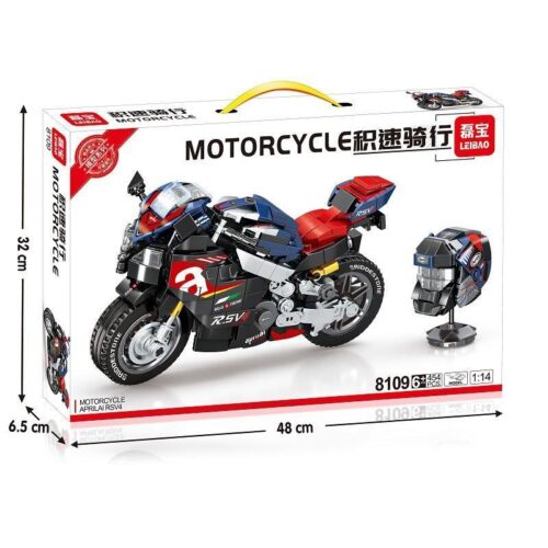 bộ lắp ghép Mô tô Aprilia RSV4, đồ chơi lắp ráp LEIBAO 8109, mô hình mô tô Aprilia RSV4 1:14 cho bé trai 6 tuổi, giá tốt.