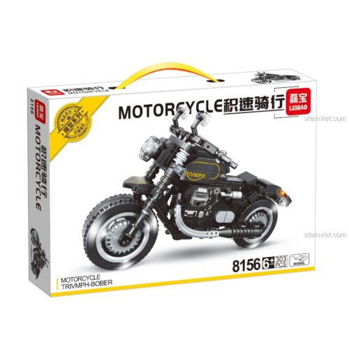 Hộp sản phẩm đồ chơi mô hình LEIBAO 8156 Mô tô Triumph Bobber, đồ chơi mô hình xe mô tô Bobber cho bé trai 6 tuổi, giá tiết kiệm.
