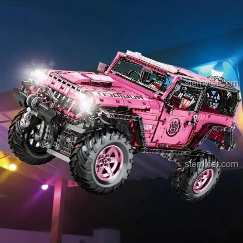 Đồ chơi mô hình Leier Entertainment LE-J902F Xe Jeep Wrangler Rubicon với đèn LED sáng rực, bộ lắp ráp xe địa hình tỉ lệ 1:8, mang đến trải nghiệm vượt trội cho bé gái.