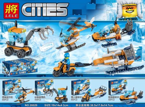 Bộ lắp ráp phương tiện thám hiểm Bắc Cực LELE 28029, đồ chơi lắp ráp cho bé trai 6-12 tuổi, khám phá vùng cực giá tốt