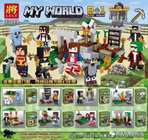 Bộ đồ chơi Trang Viên Mơ Ước Minecraft LELE 33089, đồ chơi lắp ráp Minecraft 8 trong 1 cho bé trai 6 tuổi, giá tốt