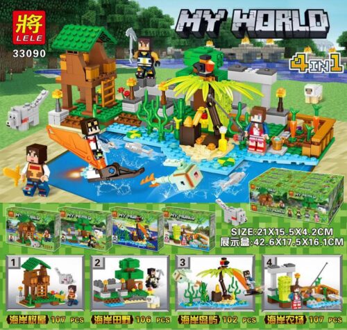 Bộ đồ chơi Thế giới Minecraft LELE 33090-1 422 mảnh ghép, phù hợp bé trai 6-12 tuổi, giá tốt