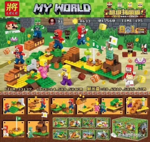 Bộ lắp ráp Super Mario LELE 33137-5 tái hiện thế giới phiêu lưu đầy màu sắc, đồ chơi lắp ghép cho bé trai 6 tuổi, giá tốt.