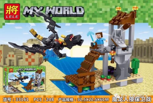 Bộ lắp ráp Rồng Minecraft LELE 33161 giá rẻ, đồ chơi mô hình Cuộc chiến rồng Minecraft cho con trai 6 tuổi