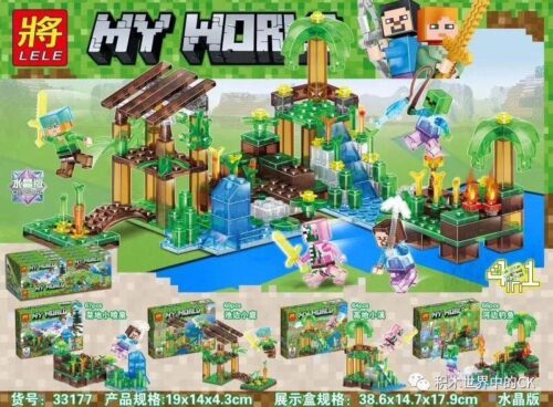 Bộ lắp ghép Thế giới Minecraft LELE 33177-2 4 cảnh pha lê độc đáo, đồ chơi lắp ráp cho bé trai và bé gái 6 tuổi, giá tốt.