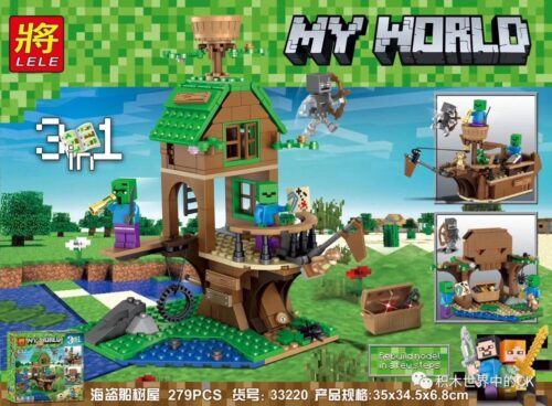 Bộ lắp ghép LELE 33220 Ngôi nhà trên cây thuyền cướp biển Minecraft 279 mảnh cho bé trai 6 tuổi giá tốt.