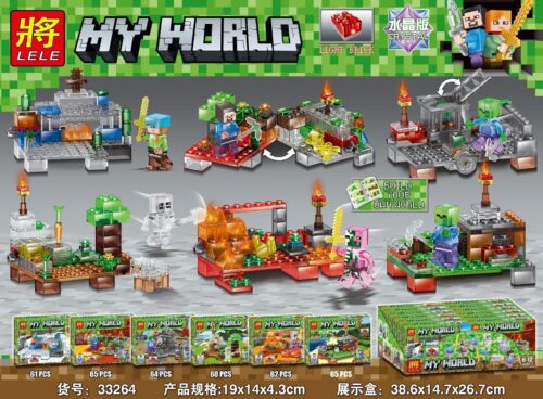 Bộ lắp ráp Minecraft Thế Giới Của Tôi LELE 33264 phiên bản pha lê có đèn LED, đồ chơi lắp ráp cho bé trai 6 tuổi giá tốt.