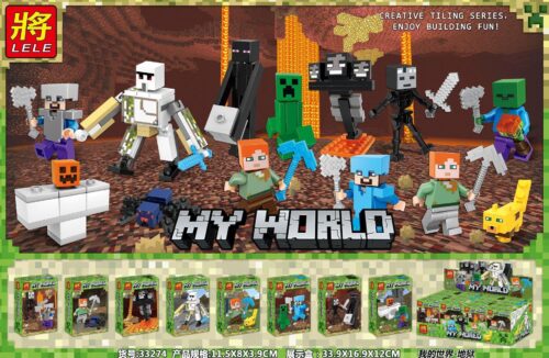 Bộ lắp ghép My World Địa Ngục LELE 33274 với 8 mẫu minifigure Minecraft độc đáo, đồ chơi lắp ráp cho bé trai 6 tuổi, giá tốt.