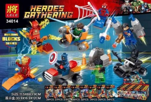 Bộ lắp ghép Xe cộ siêu anh hùng LELE 34014 cho bé trai 6 tuổi, chất lượng cao, giá tốt.