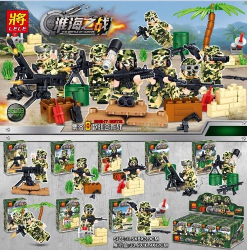Bộ lắp ráp Minifigure Quân Sự LELE 36003 Chiến Dịch Hoài Hải, đồ chơi lắp ráp Lính Quân Đội cho bé trai 6 tuổi, giá rẻ hấp dẫn.