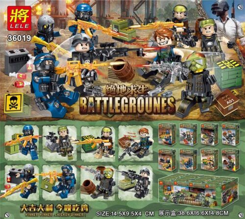 Bộ sưu tập Minifigure PUBG LELE 36019, đồ chơi mô hình lính đặc nhiệm từ game Battlegrounds cho bé trai 6 tuổi, giá rẻ.