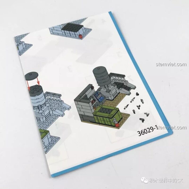 Sách hướng dẫn lắp ráp chi tiết của bộ LELE 36029-1, một phần của Sa bàn game PUBG LELE.