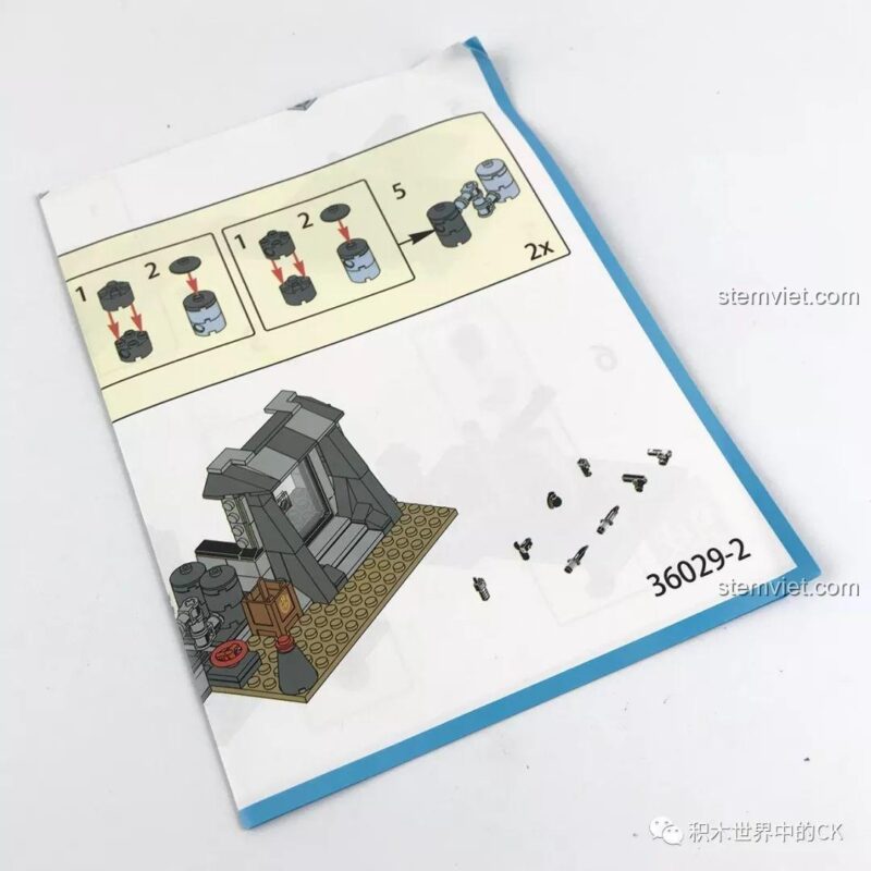 Sách hướng dẫn lắp ráp của bộ LELE 36029-2, phần thứ hai của Căn cứ chiến đấu PUBG.
