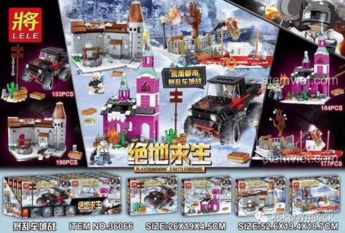 Hộp đồ chơi xếp hình LELE 36066 chủ đề PlayerUnknown's Battlegrounds, 734 mảnh, quà tặng cho con trai.