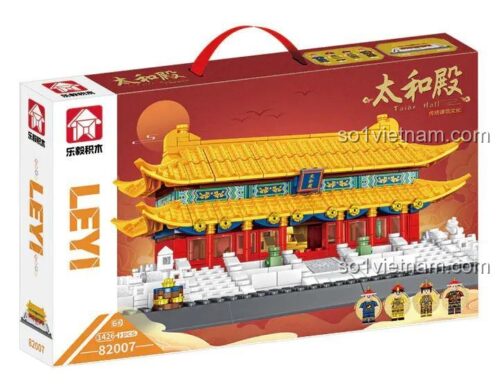 Hộp bộ lắp ghép Leyi 82007 Mô hình Điện Thái Hòa, đồ chơi xây dựng Di sản thế giới Điện Thái Hòa, chất lượng cao, cho trẻ 6 tuổi