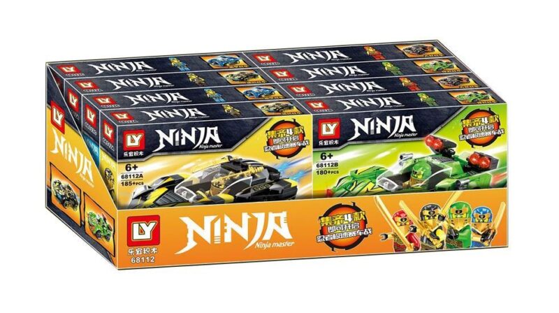 Bộ lắp ghép LeYi Bricks 68112 Xe Đua Ninja Tốc Độ 4 Kiểu, hộp sản phẩm chính hãng, đồ chơi lắp ráp cho con trai 6 tuổi giá tốt.