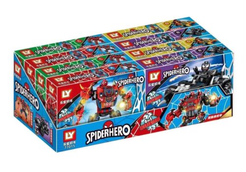 Hộp bộ lắp ghép Người Nhện Cơ Giáp LeYi Bricks 77015, đồ chơi mô hình cho bé trai 6 tuổi, giá tốt