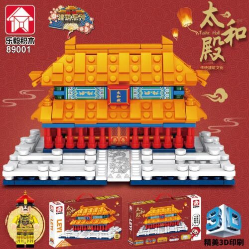 Bộ lắp ghép Điện Thái Hòa Leyi Bricks 89001, mô hình kiến trúc cổ điển chi tiết tinh xảo, quà tặng giá tốt cho bé 6 tuổi phát triển tư duy.