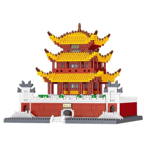 Mô hình bộ lắp ghép Nhạc Dương Lâu Lezi LZ8015 với kiến trúc cổ kính, phù hợp cho trẻ 6+.