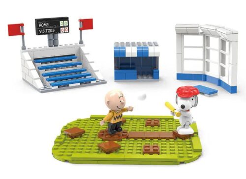 LiNoos LN8062 Snoopy Sân bóng chày bộ đồ chơi Charlie Brown và Snoopy 155 chi tiết