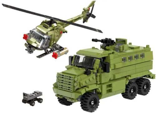 Bộ lắp ghép Xe Bọc Thép Chở Quân Limo Toy KB010, đồ chơi mô hình quân sự giá rẻ cho bé trai 6 tuổi.