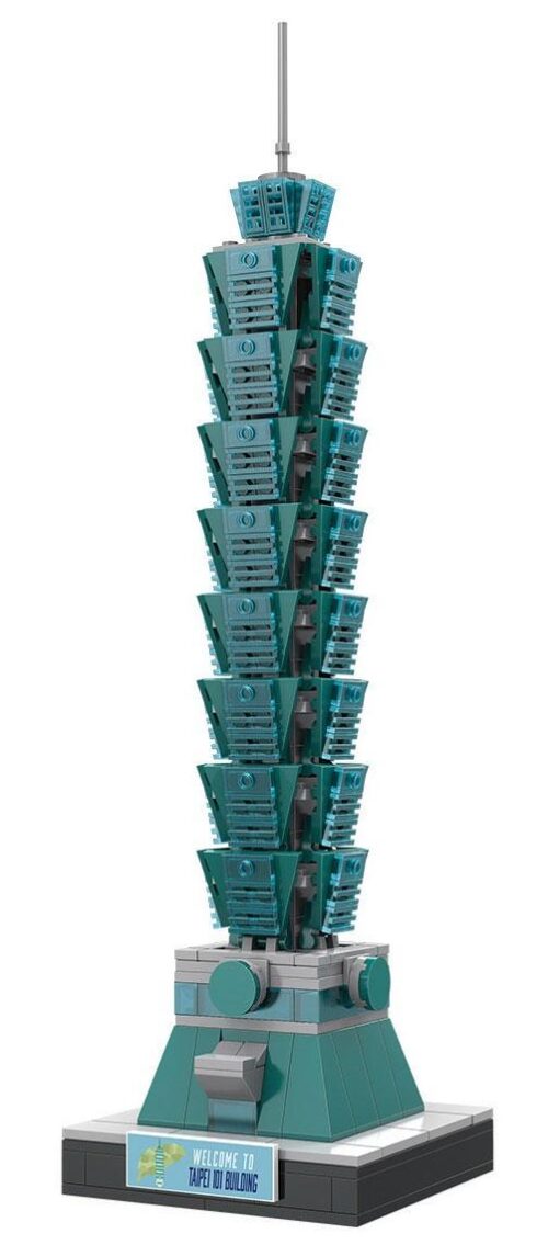 Mô hình Tòa nhà Taipei 101 LiNooS LN7040, bộ lắp ghép kiến trúc tinh xảo cho bé trai và bé gái 6 tuổi, đồ chơi xây dựng chất lượng cao.