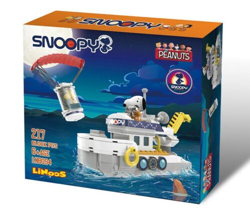 Bộ lắp ghép Snoopy Thám Hiểm Mặt Trăng LiNoos LN8094, Snoopy phi hành gia LN8094, đồ chơi lắp ráp Snoopy cho bé 6 tuổi, giá tốt