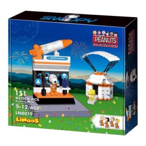 Bộ đồ chơi lắp ghép Snoopy Space Traveler LN8019 LiNoos, 151 chi tiết, dành cho bé 5-12 tuổi, có Snoopy và phi hành đoàn, chủ đề du hành vũ trụ