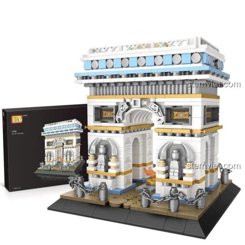 Hộp đồ chơi mô hình LOZ 1028 Khải Hoàn Môn, bộ xếp hình 1188 mảnh mini block, quà tặng sáng tạo cho bé trai.