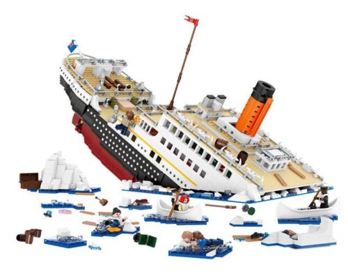 Hộp bộ lắp ghép LOZ 1060 Titanic, bộ xếp hình Con tàu Titanic huyền thoại cho bé trai 6 tuổi, mô hình tàu Titanic 1060 giá rẻ