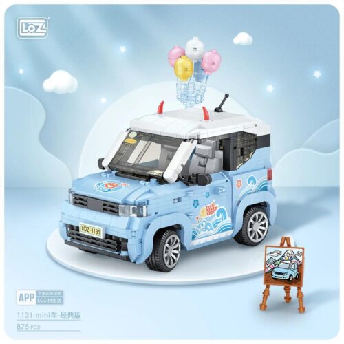 Bộ lắp ghép LOZ 1131 Xe Mini Cổ Điển, đồ chơi mô hình LOZ, hộp sản phẩm với thiết kế dễ thương, màu xanh dương bắt mắt, phù hợp cho bé trai và bé gái 6 tuổi, giá tốt.