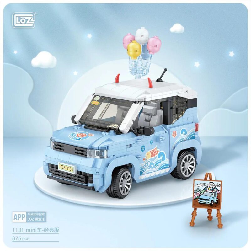 Bộ lắp ghép LOZ 1131 Xe Mini Cổ Điển, đồ chơi mô hình LOZ, hộp sản phẩm với thiết kế dễ thương, màu xanh dương bắt mắt, phù hợp cho bé trai và bé gái 6 tuổi, giá tốt.