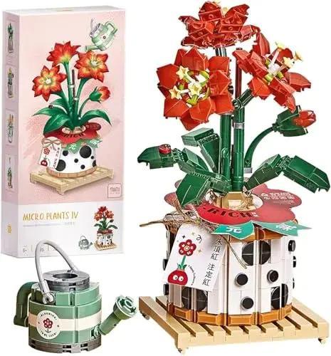 Hộp bộ đồ chơi Chậu Cây Bông Đỏ LOZ 1285