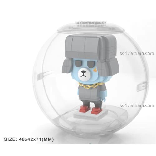 Kích thước đồ chơi mô hình Gấu BangBangBear LOZ 1311, bộ xếp hình Gấu G-Dragon cho bé trai 6 tuổi.