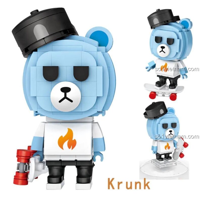 Mô hình Gấu Krunk LOZ 1311, Gấu Trứng Bí Mật LOZ cho bé trai 6 tuổi.