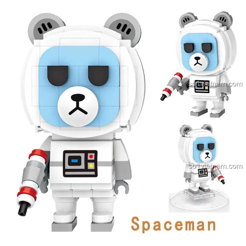 Mô hình Gấu Phi hành gia LOZ 1311, bộ xếp hình LOZ Gấu BangBangBear.