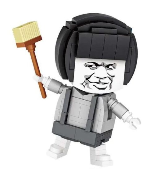 bộ lắp ghép Mô hình Đầu Nấm Meme LOZ 1462 cầm chổi, đồ chơi mô hình biểu cảm độc đáo cho bé 6 tuổi, giá rẻ