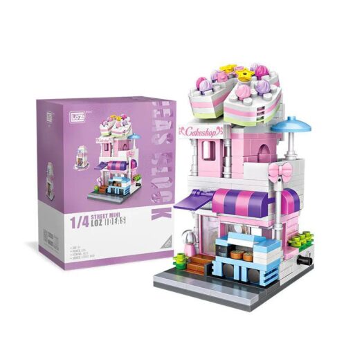 Bộ lắp ghép Cửa hàng bánh ngọt LOZ 1621, đồ chơi mô hình cho bé gái 6 tuổi giá rẻ, thiết kế mini dễ thương.