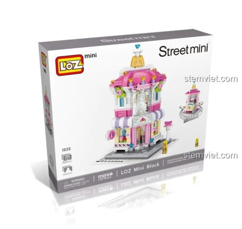 Hộp đồ chơi mô hình LOZ 1636 Cửa hàng váy cưới, quà tặng sinh nhật cho con gái 6 tuổi.