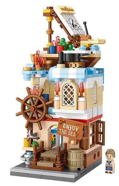 Bộ lắp ghép Ngôi Nhà Hàng Hải LOZ 1650, đồ chơi mô hình mini block giá rẻ cho bé gái 6 tuổi.