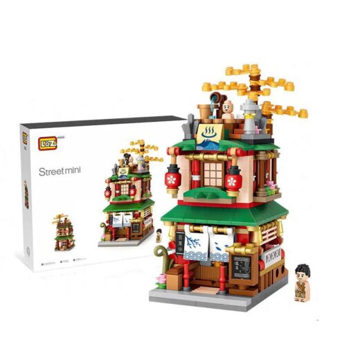 Hộp đồ chơi mô hình LOZ 1653 Nhà Tắm Nóng Onsen Nhật Bản, 399 mảnh, dành cho bé gái 6 tuổi, giá rẻ.