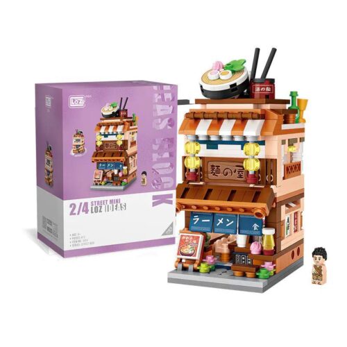 Hộp sản phẩm bộ lắp ghép Mô hình Quán Mì Ramen LOZ 1654, đồ chơi mô hình cho bé gái 6 tuổi, giá rẻ.