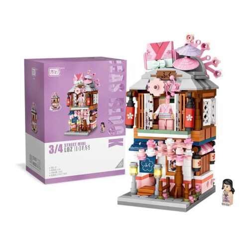 Hộp sản phẩm bộ lắp ghép Cửa hàng Kimono LOZ 1655. Đồ chơi mô hình kiến trúc Nhật Bản cho bé gái 6 tuổi, giá rẻ.