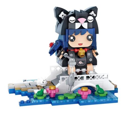 Bộ đồ chơi LOZ 1664 Búp bê Cô Mèo Câu Cá dễ thương, mô hình lắp ghép mini block cho bé gái 6 tuổi, giá tốt