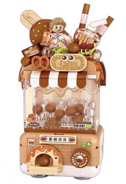 Bộ lắp ghép Máy Gashapon Trà Sữa LOZ 1678, đồ chơi mô hình sáng tạo cho bé gái 9 tuổi, giá tốt.