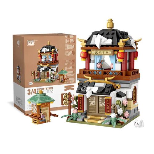 Bộ lắp ghép LOZ 1743 Quán Trọ Phố Trung Hoa, mô hình kiến trúc cổ điển tinh xảo, đồ chơi giáo dục cho bé trai và bé gái 6 tuổi, giá tốt.