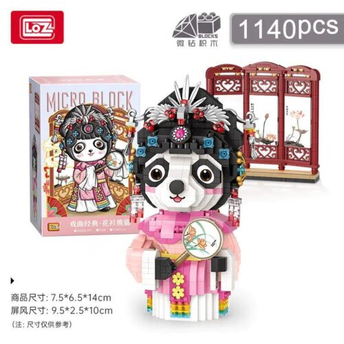 bộ lắp ghép Gấu Trúc Hóa Trang Kinh Kịch LOZ 8108 giá tốt, mô hình trưng bày chi tiết tinh xảo cho con gái 14 tuổi